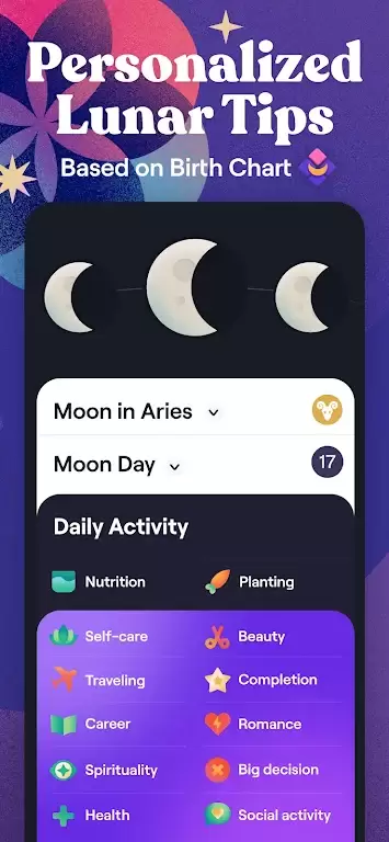 Moonly: Moon Phases & Calendar स्क्रीनशॉट 2