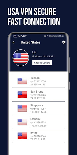 USA VPN Fast: Secure VPN Proxy Ekran Görüntüsü 0