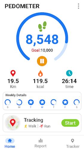 Pedometer - Step Tracker स्क्रीनशॉट 1