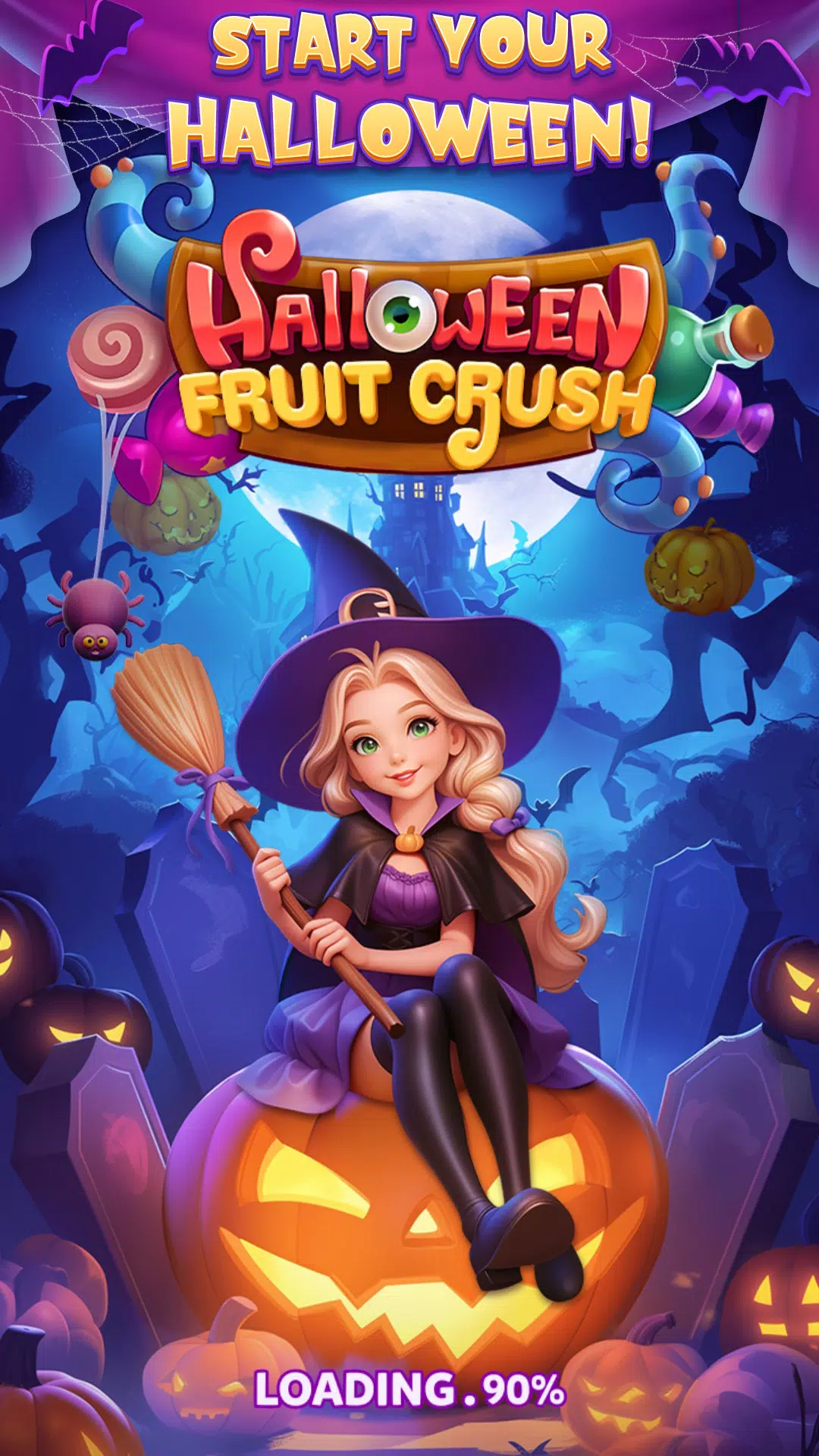 Halloween Fruit Crush ภาพหน้าจอ 0