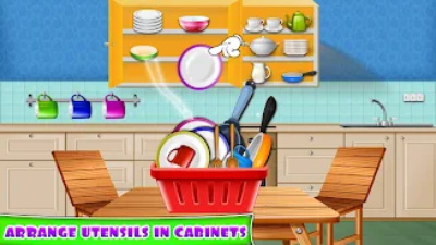 Kitchen Cleaning House Games Zrzut ekranu 2