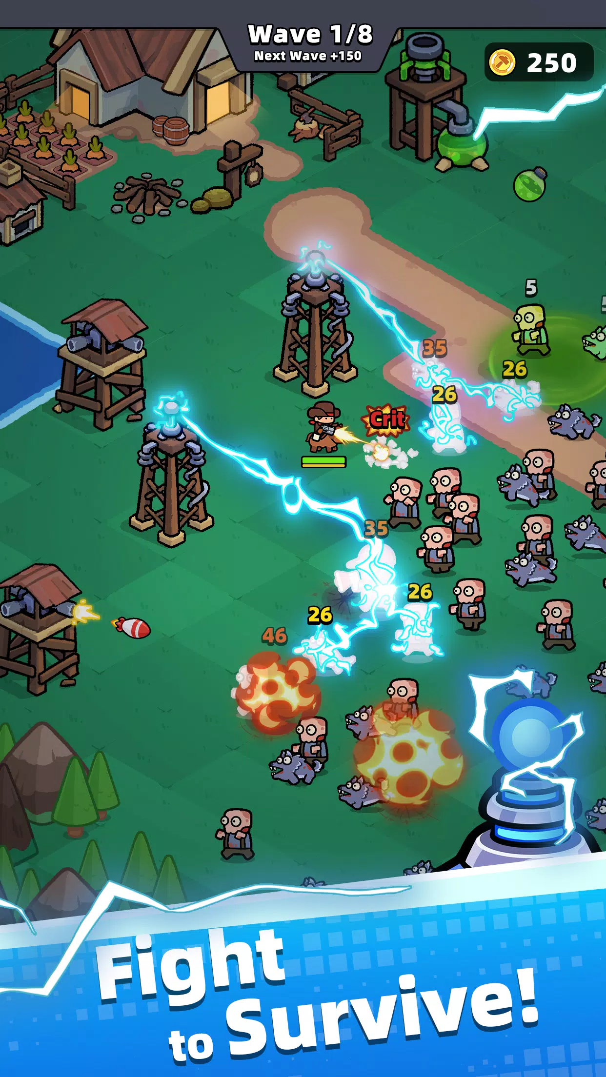 Townfall: Defense from Zombies Schermafbeelding 1