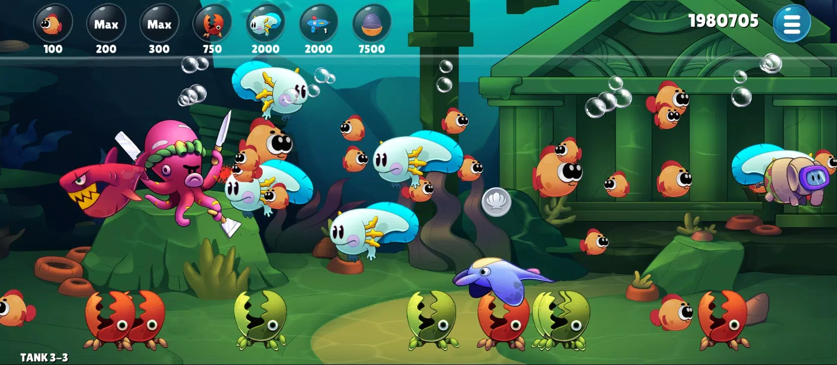 Insaniquarium Deluxe Evolution Tangkapan skrin 2