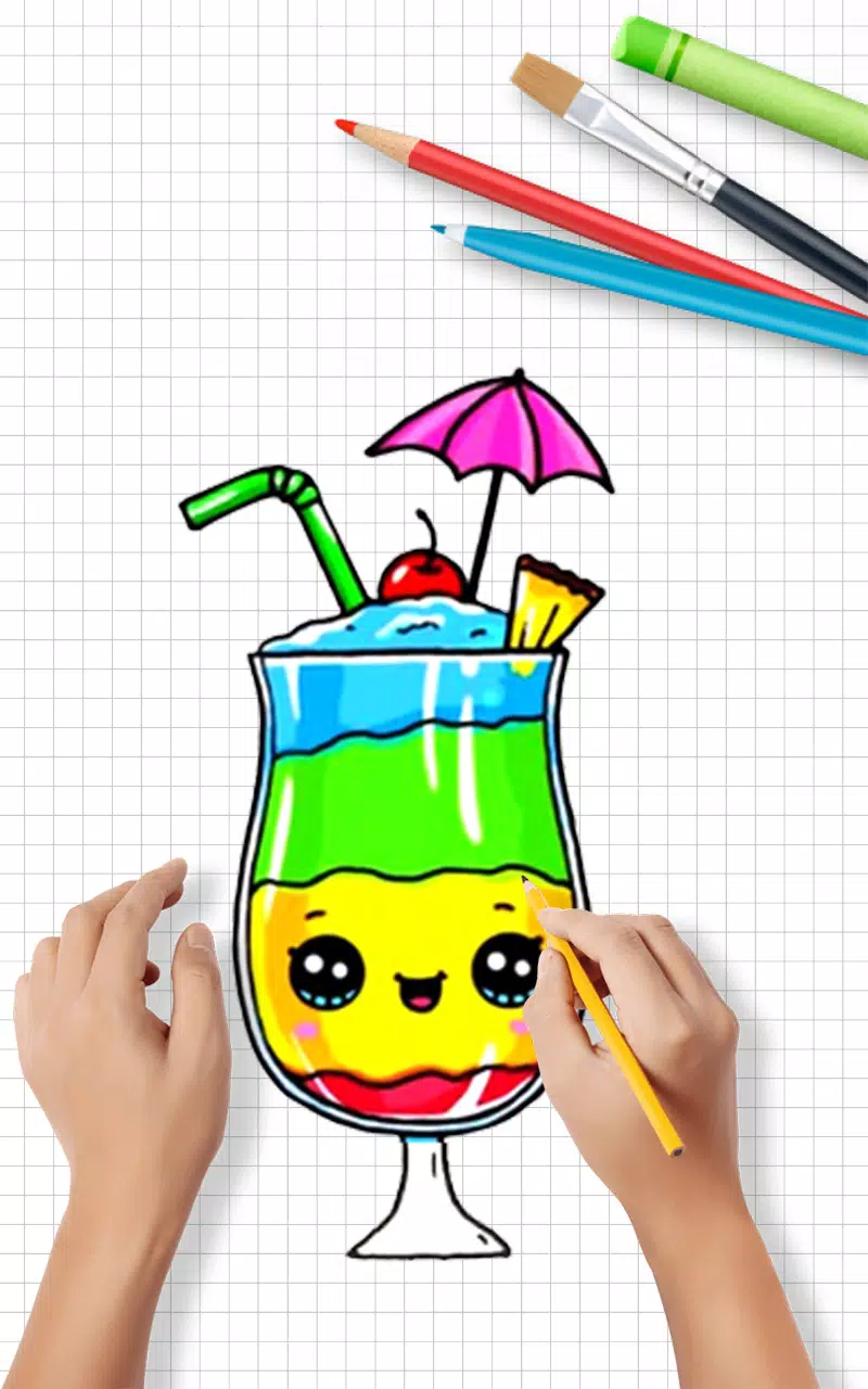 Draw Cute Drinks ဖန်သားပြင်ဓာတ်ပုံ 2