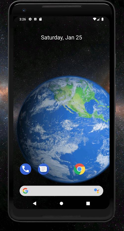 Earth 3D live wallpaper Captura de pantalla 2