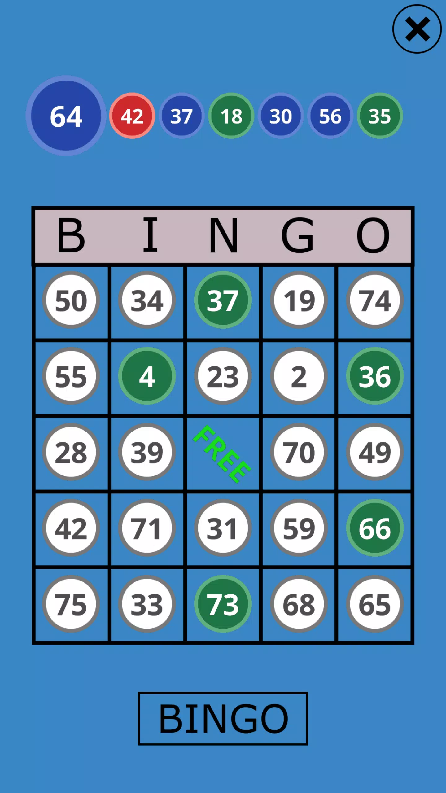 Schermata Classic Bingo Touch 1