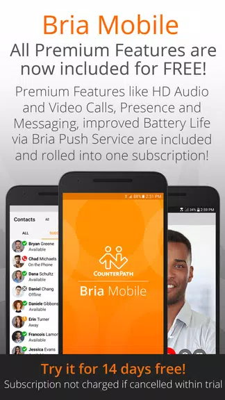 Bria Mobile: VoIP Softphone स्क्रीनशॉट 0