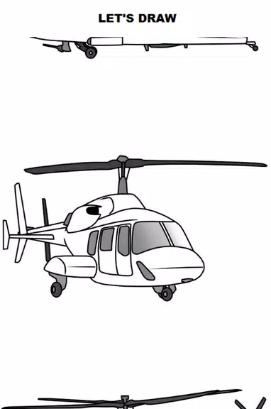 Draw Aircrafts: Helicopter Скриншот 0