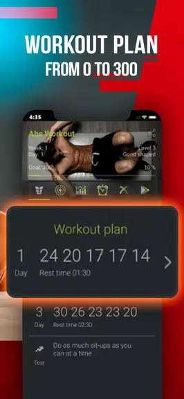 Abs Workout: Six Pack at Home Captura de pantalla 1