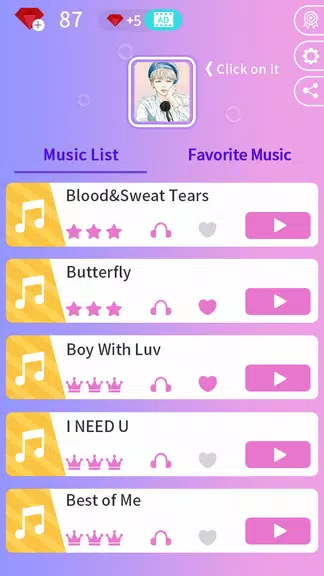 Kpop Music Game - Dream Tiles স্ক্রিনশট 0