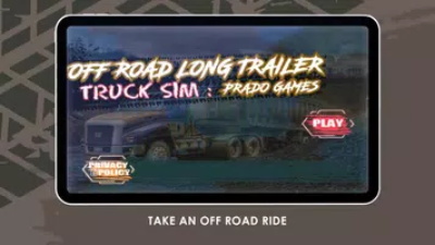 Offroad Long Trailer Truck Sim Schermafbeelding 0