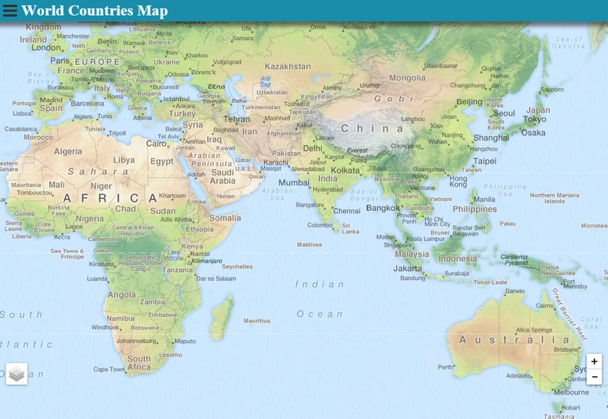 World Countries Map Schermafbeelding 3