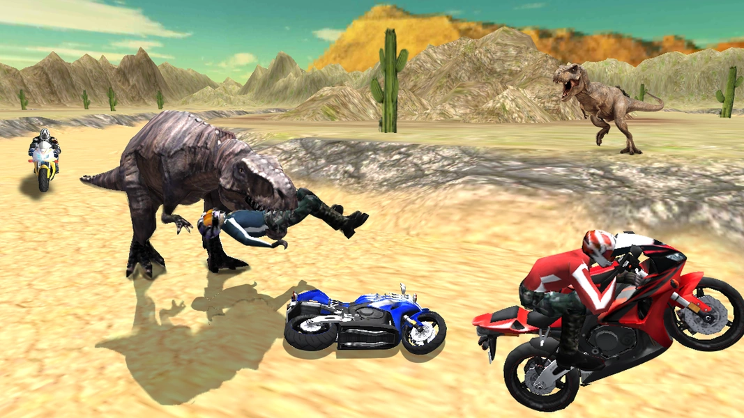 Schermata Dino World Bike Race Game - Jurassic Adventure 3