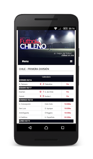 Live Chilean Soccer ภาพหน้าจอ 2