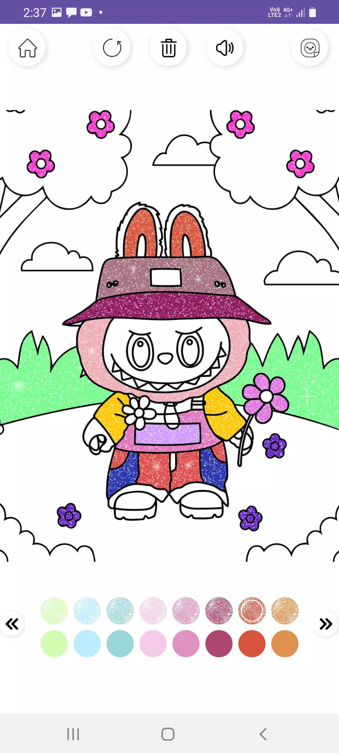 Labubu Glitter Coloring Screenshot 3