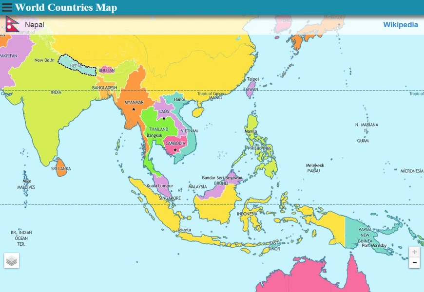 World Countries Map 스크린샷 0