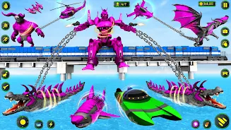 Croc Robot Car Game:Robot Game ภาพหน้าจอ 1