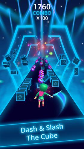 Blade Slash Runner on Beats 3D Скриншот 1