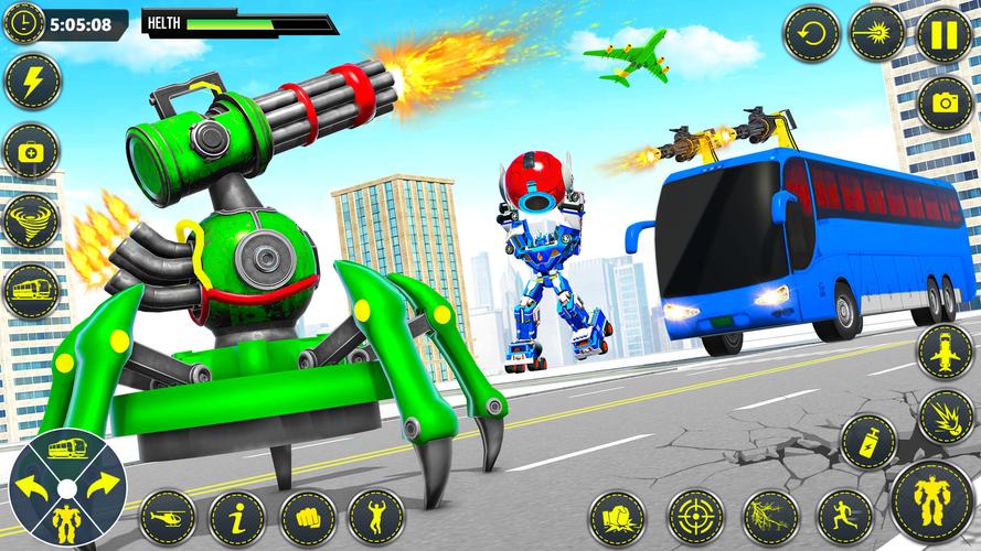 School Bus Robot Car Game Captura de tela 3