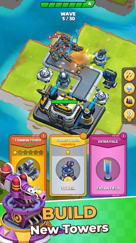 Island Defense TD - Tower War ภาพหน้าจอ 1