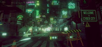 VR Cyberpunk City Schermafbeelding 2