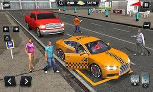 Taxi Driver Cab Car Driving 3D Schermafbeelding 3