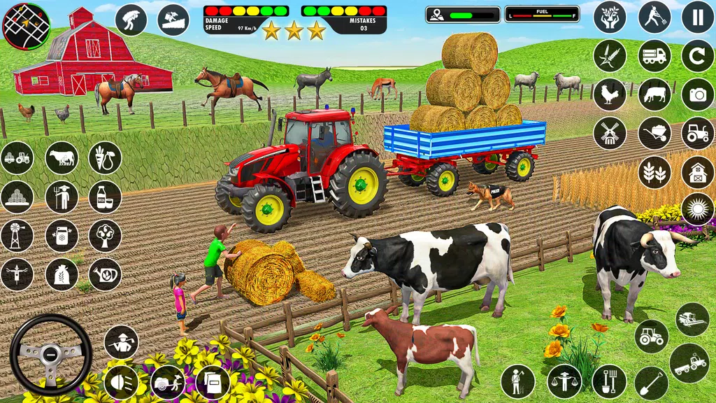 Farming Games: Tractor Driving Captura de tela 2