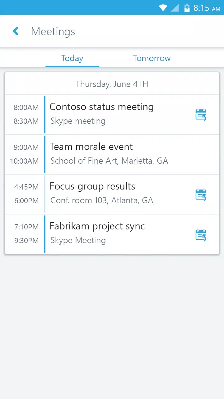 Skype for Business for Android Captura de pantalla 2