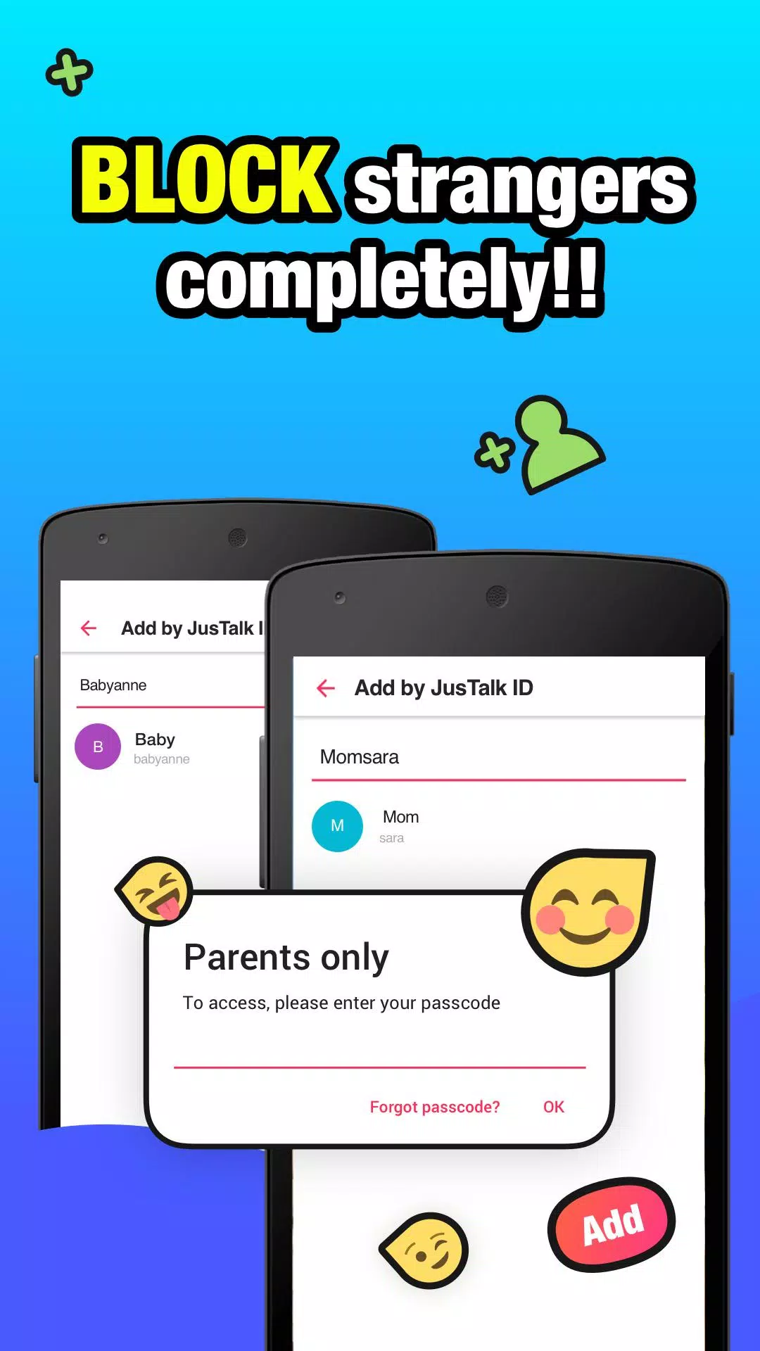 JusTalk Kids Messenger स्क्रीनशॉट 1