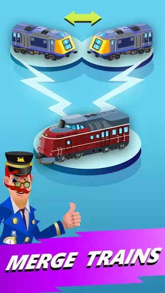 Train Merger Idle Train Tycoon स्क्रीनशॉट 0