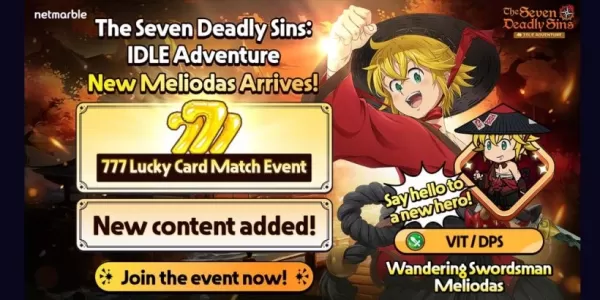 Meliodas เข้าร่วมกับ Seven Deadly Sins: Indle Adventure พร้อมเหตุการณ์ จำกัด เวลาพิเศษ