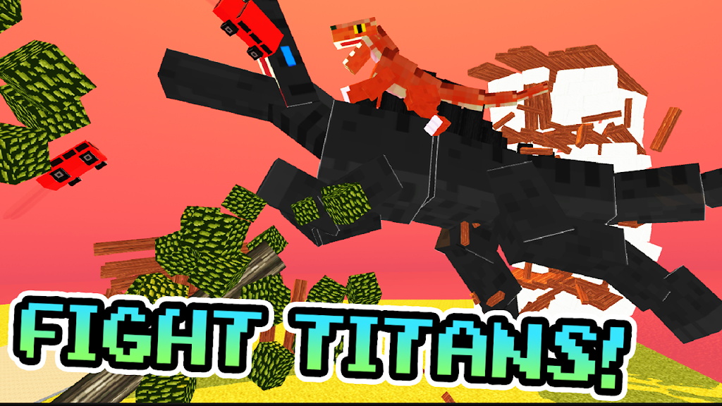 Blocky Titan Raptor Assault 스크린샷 1