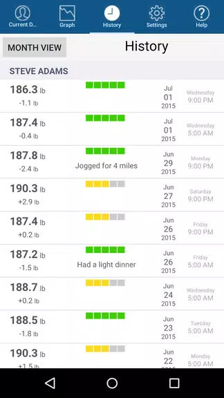 Schermata Monitor Your Weight 2