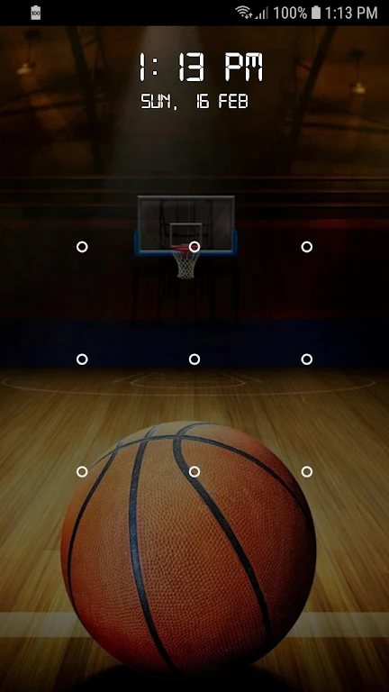 Basketball Screen Lock Pattern Zrzut ekranu 1