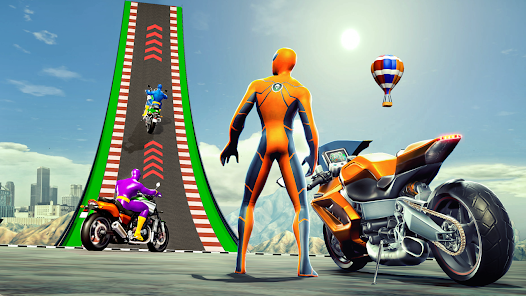 Super Hero Game - Bike Game 3D ဖန်သားပြင်ဓာတ်ပုံ 2