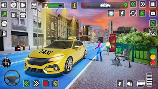 Taxi Driver Cab Car Driving 3D Schermafbeelding 2