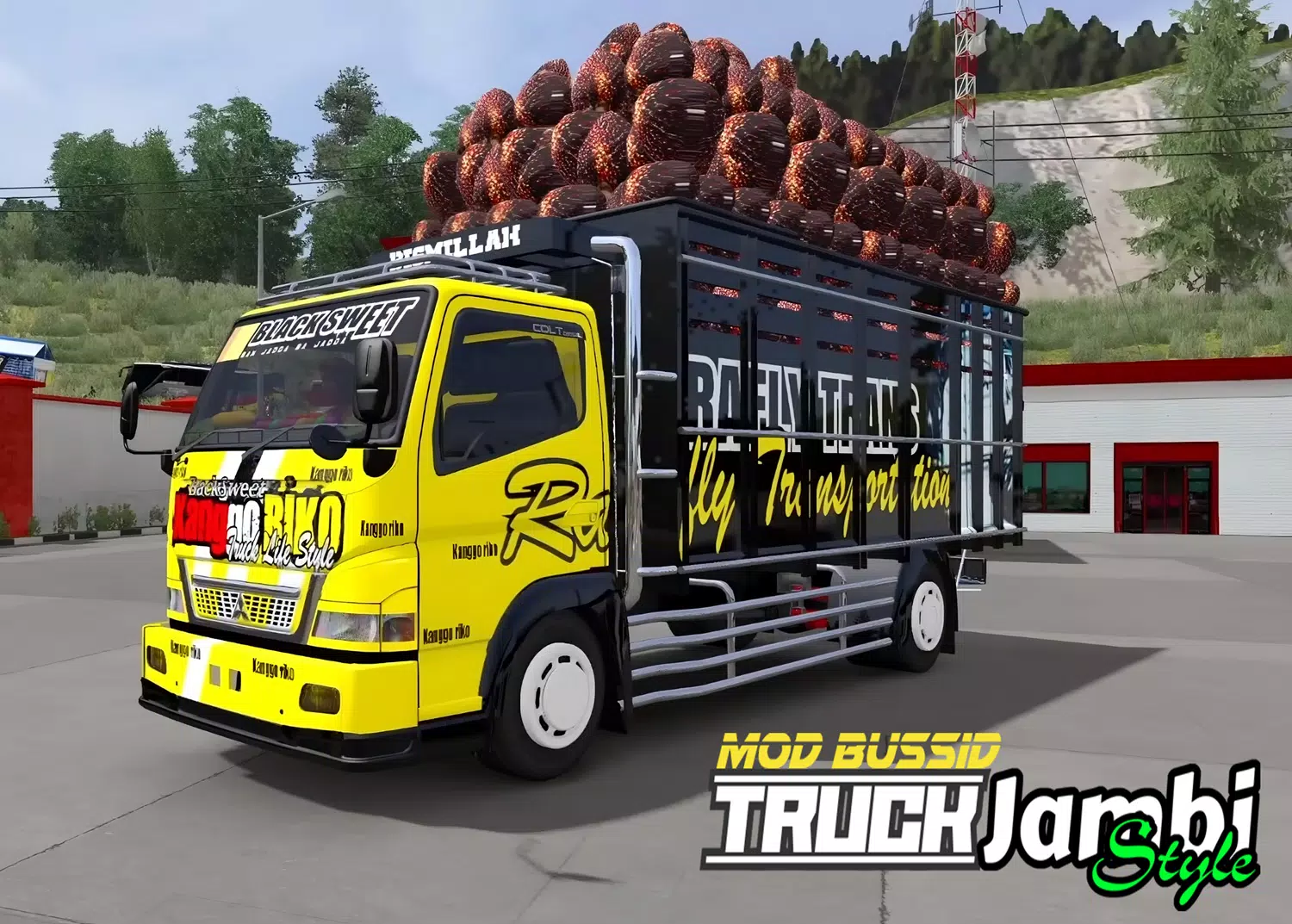 Mod Bussid Truk Jambi Style Captura de pantalla 0