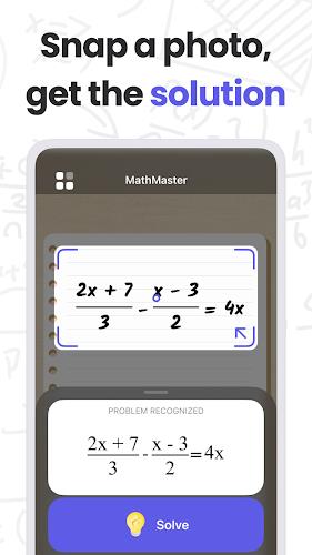 MathMaster: Math Solver & Help Zrzut ekranu 0