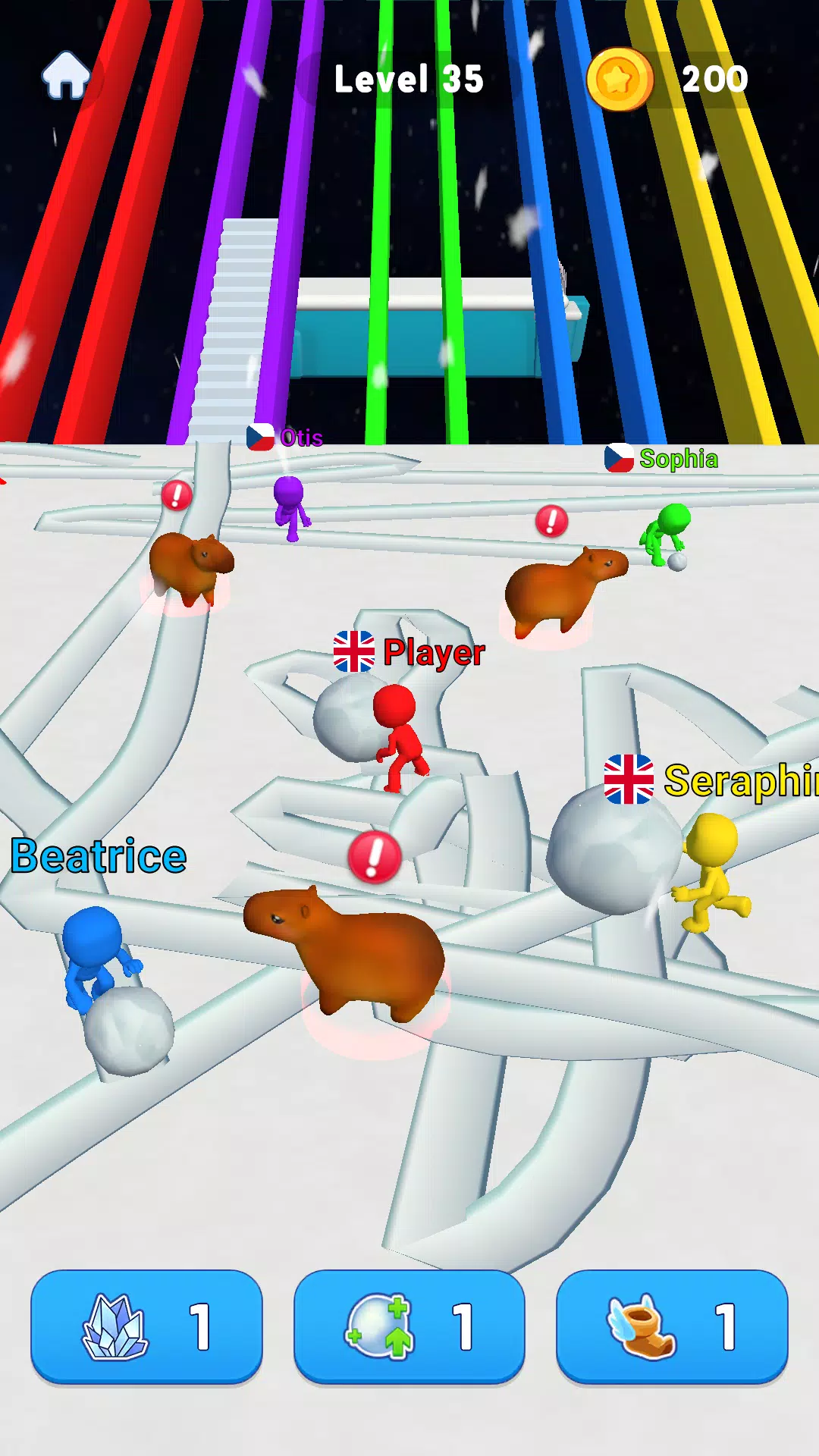 Snowball Race 3D: Ice Bridge Screenshot 2