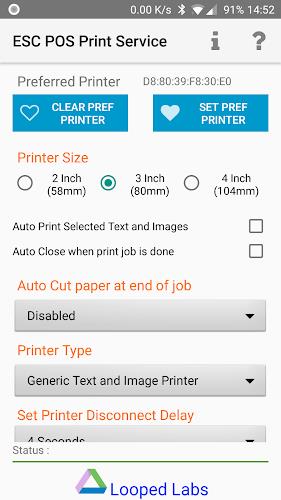 ESCPOS Bluetooth Print Service ภาพหน้าจอ 0