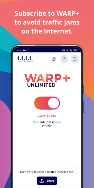 1.1.1.1 WARP: Safer Internet Ekran Görüntüsü 2