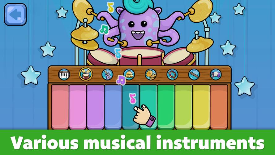 Bimi Boo赤ちゃんのピアノ子供向けの音楽ゲーム スクリーンショット 1