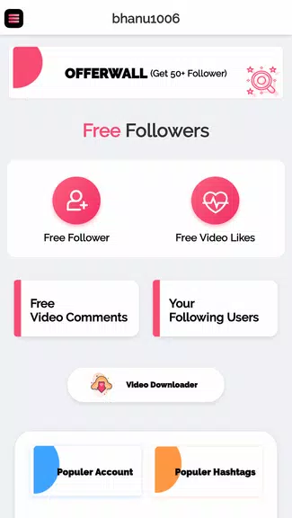 Schermata Get fans for tik likes tok - likes & followers 1