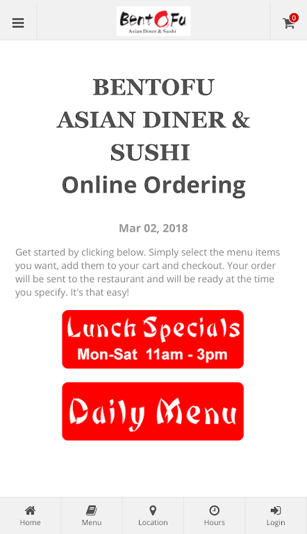 BentoFu Asian Diner & Sushi應用截圖第0張