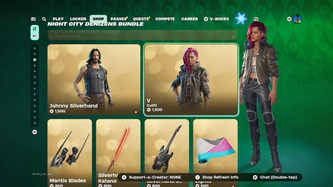 Cyberpunk 2077 Fortnite Crossover - Missing Male V