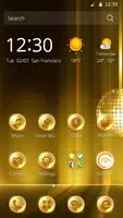 Golden Disco Vintage Theme Ảnh chụp màn hình 1