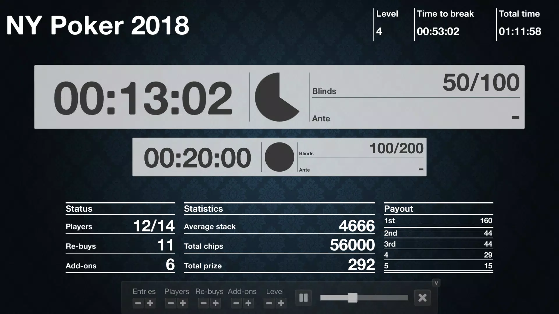 Schermata Home Poker Tournament Manager 0