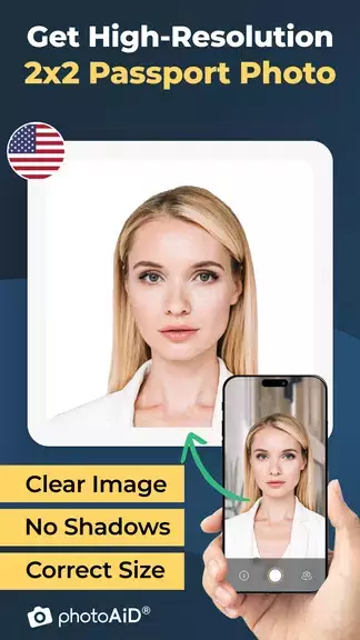 Schermata US Passport Size Photo Maker 0