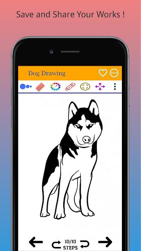 How to Draw Dog Step by Step Schermafbeelding 2