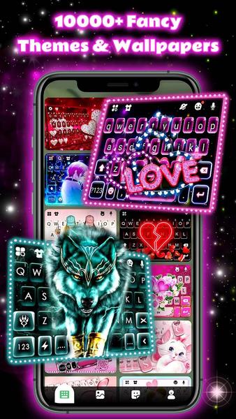 Neon Love Theme ဖန်သားပြင်ဓာတ်ပုံ 2